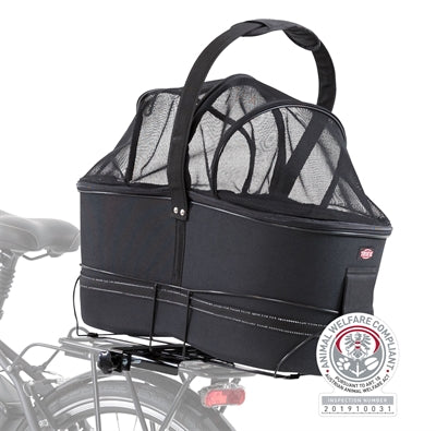 Trixie portaequipajes cesta para bicicleta ancho negro