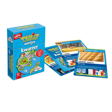 Cuarteto de datos de países de vacaciones de juegos de identidad - juego de cartas - repleto de datos divertidos sobre destinos de vacaciones populares