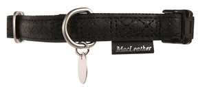 Cuello de cuero negro
