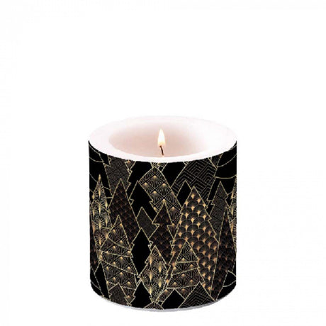 Vela ambiente árboles de lujo - negro -ã˜ 7,5 - h 9 cm - parafina - horas de combustión â± 35 horas