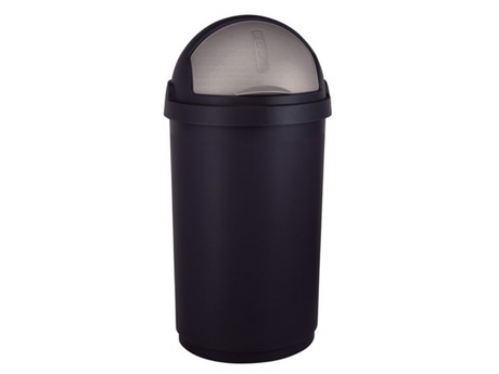 Papelera con ruedas Curve - 50 litros - negro