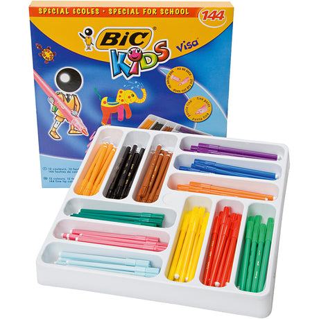 Bic https: www.cchobby.nl -visa-punta-fina-espesor-de-linea-0-7-mm-varios-colores-12x12-piezas-144-piezas-1-caja