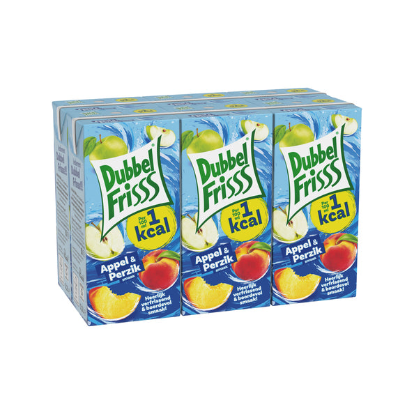 Dubbelfrisss manzana melocotón pack 200 ml pack 5 x 6