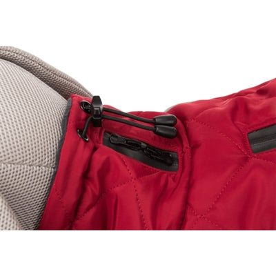 Trixie abrigo para perros Minot rojo - forro polar acolchado, rayas reflectantes - 36 cm