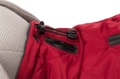 Trixie abrigo para perros minot rojo 40 cm - forro polar acolchado, rayas reflectantes, correa ajustable para el vientre