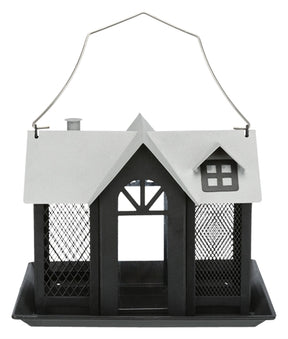 Trixie casita para pájaros villa metal negro