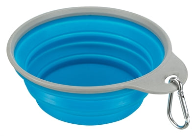Trixie cuenco para comida y bebedero de viaje con borde macizo de silicona, surtido