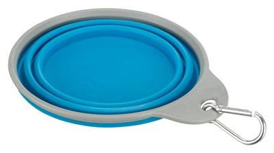 Trixie cuenco para comida y bebedero de viaje con borde macizo de silicona, surtido
