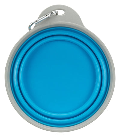Trixie cuenco para comida y bebedero de viaje con borde macizo de silicona, surtido