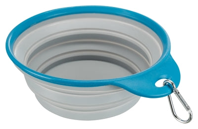 Trixie cuenco para comida y bebedero de viaje con borde macizo de silicona, surtido