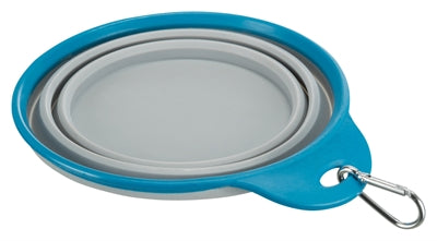 Trixie cuenco para comida y bebedero de viaje con borde macizo de silicona, surtido