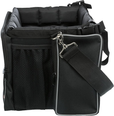 Trixie Cesta de bicicleta para manillar nylon negro gris