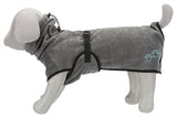 Trixie albornoz perro rizo gris