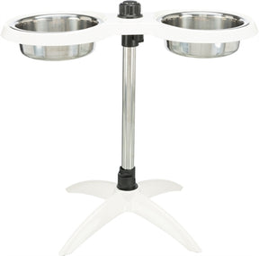 Trixie Feeding Standard Dog Bar Melamine Acero inoxidable Blanco