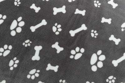Trixie manta para perros kenny polar patas de hueso gris