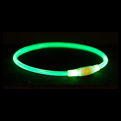 Trixie collar luminoso flash USB recargable TPU verde
