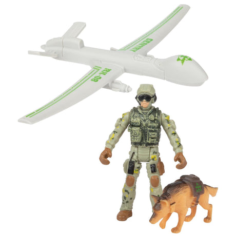 Toi-toys toi toys alfafox play set m militar con vehículo, perro y accesorios