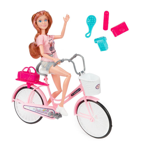 Toi-toys toi juguetes lauren muñeca adolescente en bicicleta
