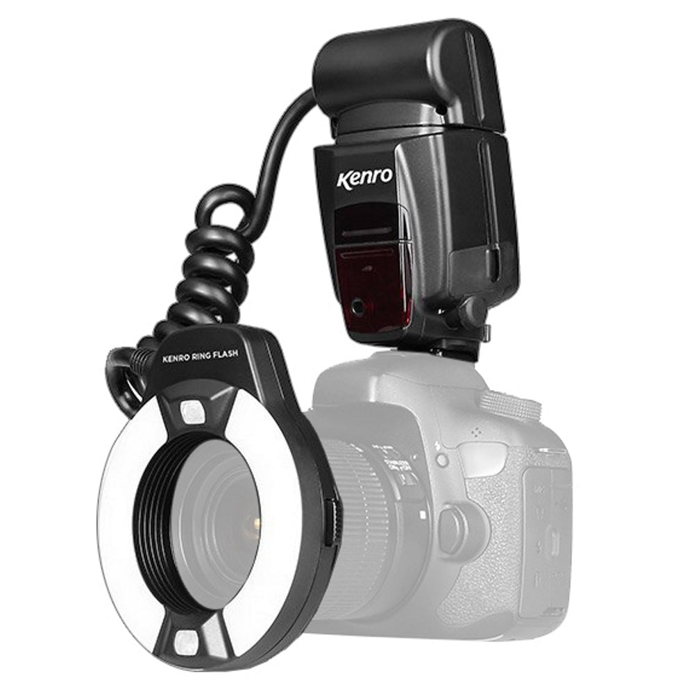 Flash anular macro Kenro TTL KFL201C para Canon