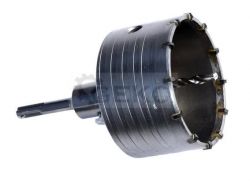 Taladro percutor hueco Geko - 100 mm - SDS plus - para trabajos de precisión en materiales de construcción