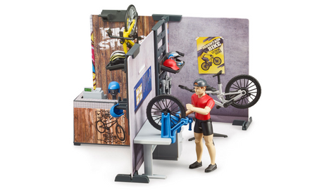 Figura de juego Bruder bworld tienda de bicicletas (63120)