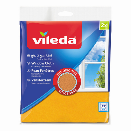 Vileda 1059842 - gamuza ventana + 30% mf 2pack | 2 piezas