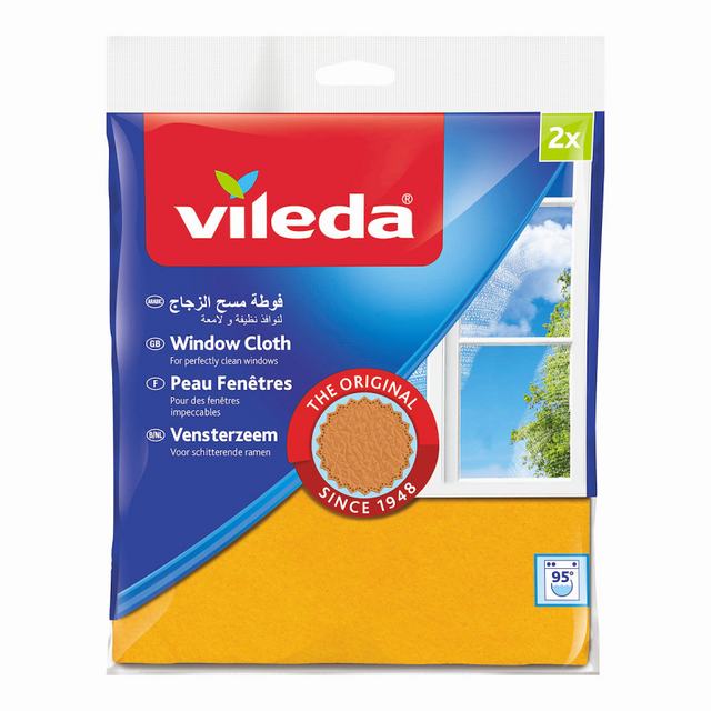Vileda 1059842 - gamuza ventana + 30% mf 2pack | 2 piezas