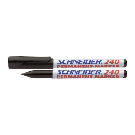 Rotulador Schneider maxx 240 permanente punta redonda negro. caja de 10 piezas