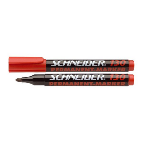 Schneider Writing Instruments marcador permanente schneider - maxx 130 - punta redonda - color de escritura rojo - caja 10 piezas