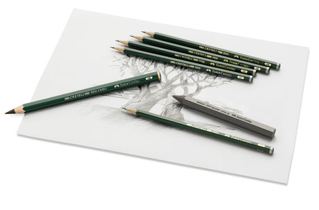 Faber castell fc-119063 lapiz 9000 estuche de hojalata de 6 piezas