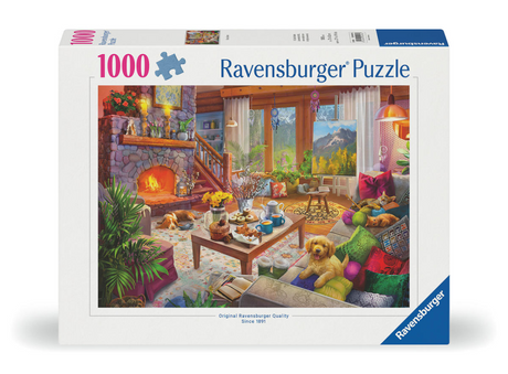 Ravensburger rompecabezas acogedora cabaña 1000 piezas rompecabezas de paisaje.