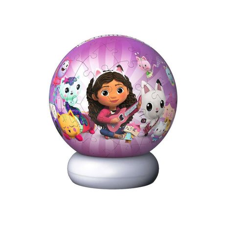 Ravensburger – Casa de muñecas de Gabby – Luz nocturna de bola de rompecabezas 3D – 73 piezas