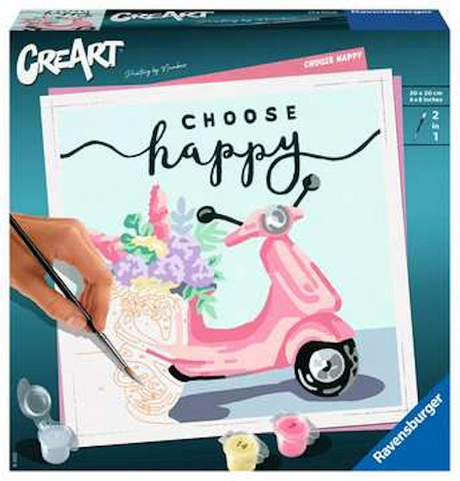 Ravensburger Pintura Creart en número - Elija Happy