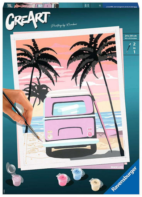 Ravensburger pintura por números ravensburger creart pintura por números - vida en la playa
