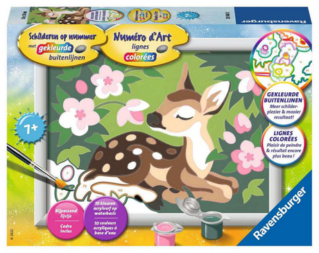 Ravensburger pintar por números ciervo pequeño - paquete hobby