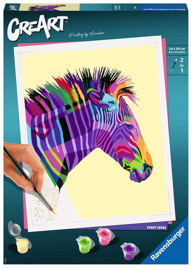 Ravensburger creart pintura cebra por números