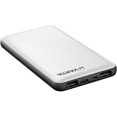 Enzo Varta power bank 10.000ma plata + indicación LED USB y USB-C - 3509010