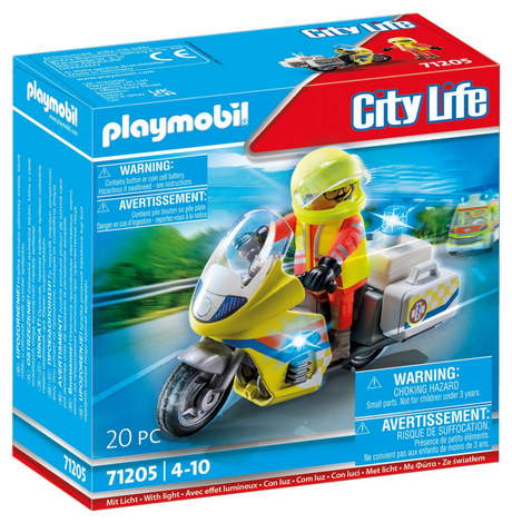 Playmobil 71205 Moto de emergencia con luz intermitente