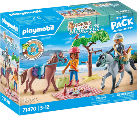 Melia Playmobil 71470 Starter empaca a caballo a la playa