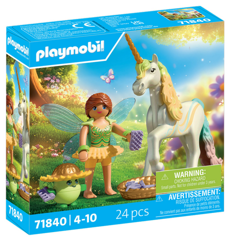Playmobil 71840 Coleccionable Unicornio Flor Lluvia Con Hada | 2 piezas