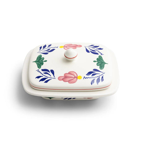 Mantequera Boerenbont, capacidad 420 ml, dimensiones 17,5x12 cm, loza