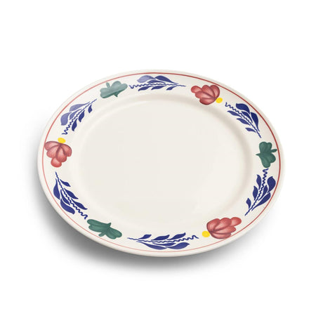Plato Boerenbont plano ø24cm caja de 6 piezas, loza