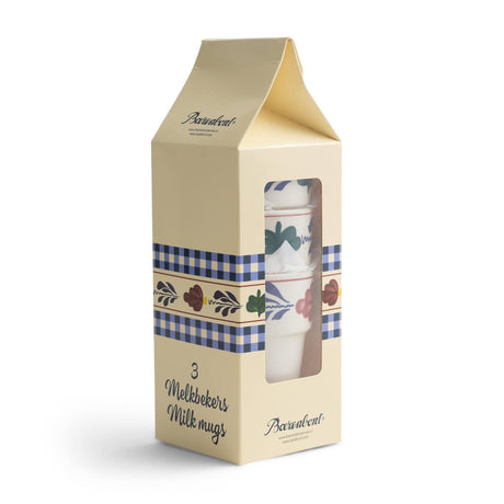 Boerenbont vaso de leche sonja juego de 3 en envase de cartón de leche 25cl