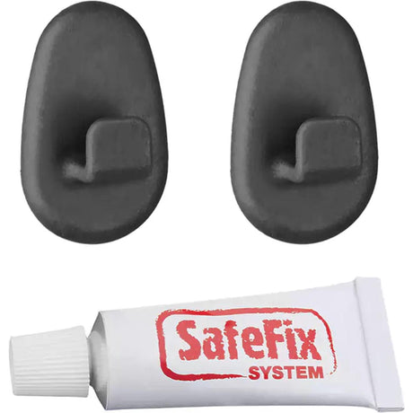 Ganchos adhesivos Metaltex 2 piezas negro