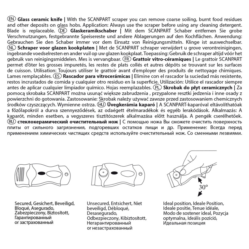 Cuchillo borrador para vitrocerámica Scanpart