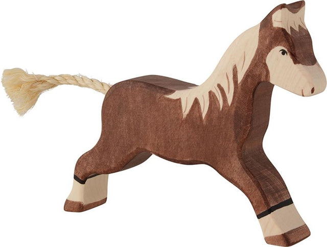 Caballo Holztiger, corriendo, marrón oscuro.