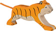 Tigre Holztiger, corriendo. 17cm.