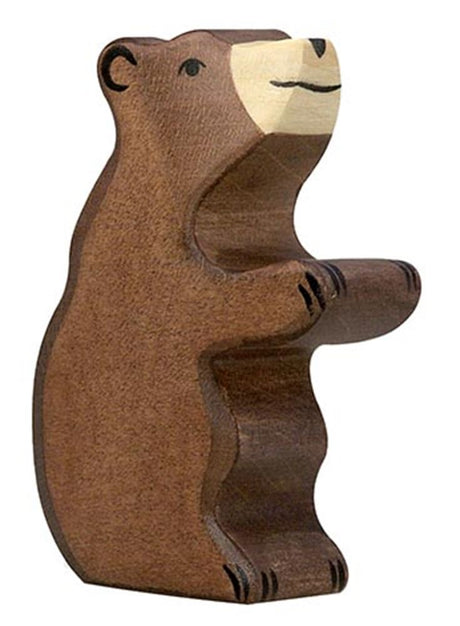 Oso pardo Holztiger, pequeño, sentado.