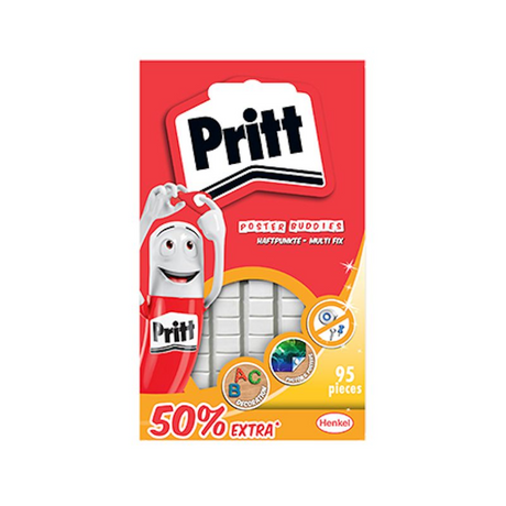 Pritt poster buddies + 50% gratis tarjeta de 52,5 g | adhesivo poster buddies para tarjetas carteles | adhesivo universal.