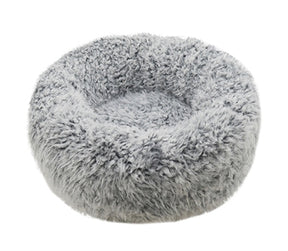 Rosewood Cama para perros pelusa plateada gris